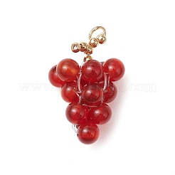 4 шт. 4-цветные круглые подвески из натурального кварцевого кристалла&nbsp;PALLOY-TA00204