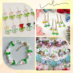 300 шт. 10-цветные прозрачные стеклянные колпачки для бусин&nbsp;GLAA-SP0001-12