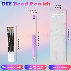 10шт шариковая ручка из АБС-пластика и железа&nbsp;AJEW-FS0001-41E