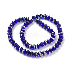 Прозрачные стеклянные бусины гальваническим пряди&nbsp;GLAA-F122-04E