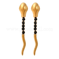 Серьги-гвоздики в форме змеи из нержавеющей стали 304&nbsp;EJEW-A136-03A-G