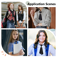 Регулируемый галстук из полиэстера со смолой для женщин и девочек&nbsp;AJEW-WH0800-02A