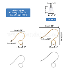 120 шт. 4 французских крючка для сережек из нержавеющей стали 316&nbsp;STAS-DC0009-02