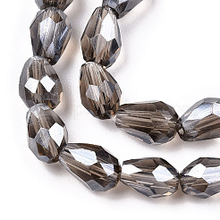 Стеклянные бусины с гальваническим покрытием &nbsp;EGLA-R008-6x4mm-11