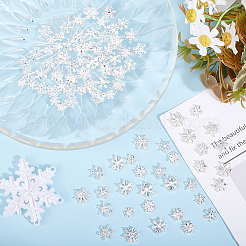 90шт 9 стиля цинковый сплав снежинка кабошон&nbsp;MRMJ-ME0001-05