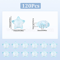 120 шт. Прозрачные акриловые бусины&nbsp;TACR-SP0001-11C