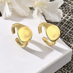 Круглые открытые манжеты из нержавеющей стали 304 для женщин&nbsp;RJEW-M019-13G