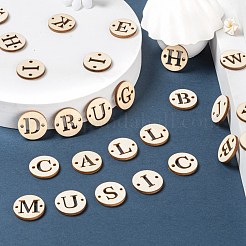 260 шт. 26 стиля незаконченные соединители из натурального дерева тополя&nbsp;WOOD-LS0001-06