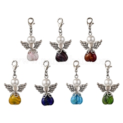 Стеклянный кулон в виде сердца ангела&nbsp;HJEW-JM03807