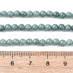 Нити бусин из натурального голубого нефрита&nbsp;G-H341-4mm-01