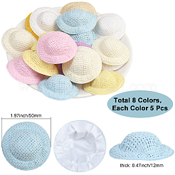 40 шт. мини-тканевые кукольные шапочки&nbsp;AJEW-SC0031-34A