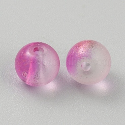 Матовые прозрачные стеклянные бусины&nbsp;GLAA-WH0032-21E