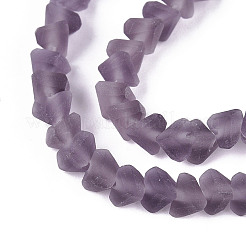 Матовые прозрачные стеклянные бусины&nbsp;X1-GLAA-N016-4mm-02