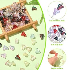 100шт полупрозрачные стеклянные бусины&nbsp;GLAA-CJ0002-21