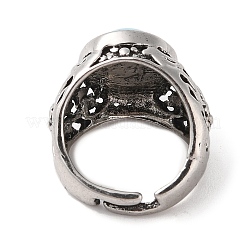 Овальные манжеты с синтетической бирюзой&nbsp;RJEW-B107-12AS-01