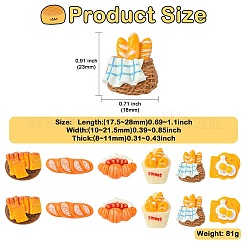 30шт 6 стиля непрозрачные кабошоны из смолы&nbsp;RESI-CJ0004-29