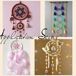 10 шт. железное кольцо для самодельной плетеной сети/паутины с перьями&nbsp;IFIN-SP0001-56A-P