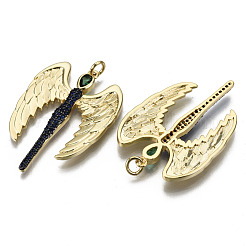 Латунные подвески из микро-паве ZIRC-S067-090-NF