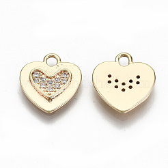 Латунные микропаве прозрачные кубические циркониевые подвески&nbsp;KK-T062-33G-NF