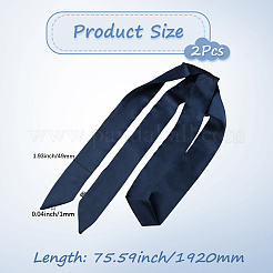 Длинный полиэстеровый шелковый шарф для женщин и девочек&nbsp;LS-AJEW-WH20042-77E