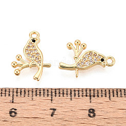 Латунные микропаве прозрачные подвески с фианитом&nbsp;KK-T077-52G