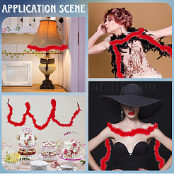 1 шт. боа из перьев индейки для танцев&nbsp;AJEW-GF0012-31C