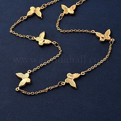 Женские ожерелья-цепочки в форме бабочек из нержавеющей стали 304&nbsp;NJEW-G178-05G
