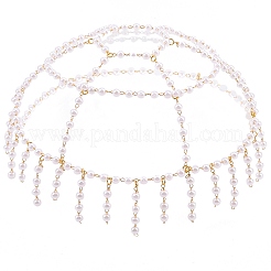 Пластиковые повязки на голову из жемчужной сетки&nbsp;OHAR-WH20007-07G