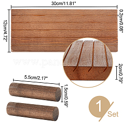 5-слотовая деревянная подставка для серег с наклоном назад&nbsp;EDIS-WH0021-36B