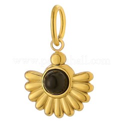 Подвески из нержавеющей стали 304 и бусин из натуральных драгоценных камней&nbsp;STAS-OY009-30G