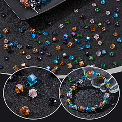 320 шт. 16-х видов гальванических стеклянных бусин&nbsp;EGLA-GA0001-19