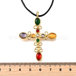 Ожерелья с подвесками из нержавеющей стали 304 с кубическим цирконием&nbsp;NJEW-H070-03G