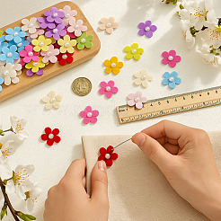 220 шт. 11 цвета ворсовые цветочные украшения аксессуары&nbsp;DIY-MA0006-89