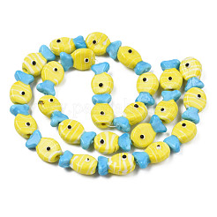 Бусы лэмпворк ручной работы&nbsp;LAMP-N021-41-A04