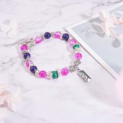 Тибетском стиле сплава прямоугольник подвески&nbsp;TIBEP-PH0004-89