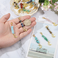 24 шт. 12 стиля подвески из сплава и натуральных и синтетических драгоценных камней&nbsp;HJEW-CA00052