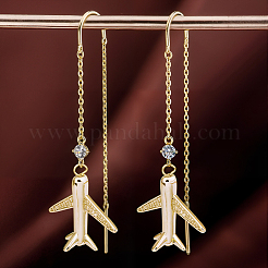 8 шт. латунные микрофибровые бусины-авиапланы с кубическим цирконием&nbsp;ZIRC-BBC0003-54G