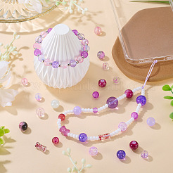 80 г прозрачных стеклянных бусин&nbsp;DGLA-TA0001-47H