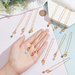 Сердце с дурным глазом кулон из латуни с эмалью украшение&nbsp;HJEW-AB00013