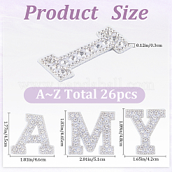 Патчи со стразами из смолы алфавита&nbsp;DIY-GF0009-18A