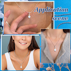 2 шт. 925 подвески из стерлингового серебра со стразами&nbsp;FIND-ME0001-74B