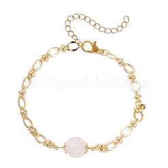 3 комплект браслетов-цепочек из натурального розового кварца&nbsp;BJEW-JB12646