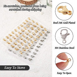 100 шт. набор из 2-х цветных карабинов из нержавеющей стали 304&nbsp;STAS-YS0001-26B