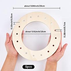 6 шт. необработанные деревянные рамки для венков&nbsp;TOOL-SP0001-07B