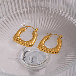 Винтажные полосатые серьги-кольца из нержавеющей стали 304&nbsp;YT4825