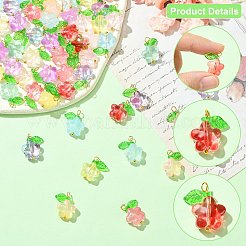 90шт 9 цвета стеклянные подвески&nbsp;PALLOY-CJ00057