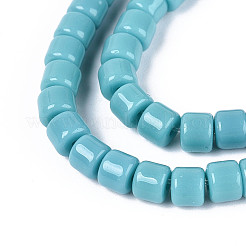 Непрозрачные сплошные цветные стеклянные бусины&nbsp;LS-GLAA-N065-4x4mm-C08