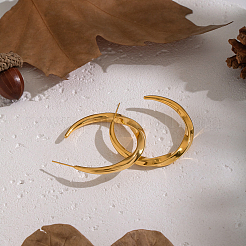 Серьги-гвоздики в форме буквы С из нержавеющей стали 304&nbsp;MM1778