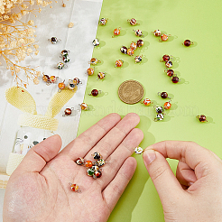 48 шт. 8 стиля синтетические янтарные звенья соединительные подвески&nbsp;PALLOY-FH00133