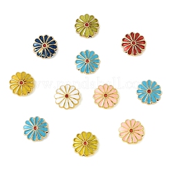 35шт 7 цвета сплава эмалевые бусины&nbsp;ENAM-YW0008-16